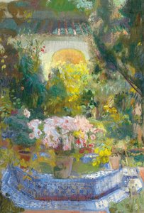 De binnenplaats van het Sorolla-huis door Joaquin Sorolla y Bastida