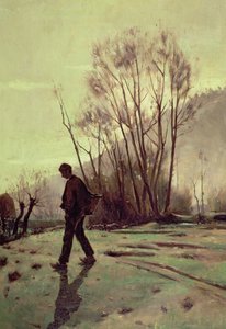 De arbeider door Joaquin Vayreda