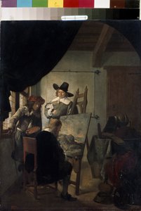 Bezoek in het atelier van een kunstenaar in Nederland