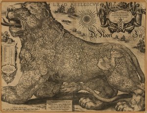 Leo Belgicus. LOC 97683562 door Jodocus Hondius