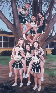 Jezuïeten cheerleaders in een boom