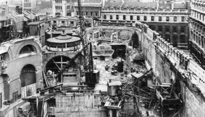 Bank, gezien vanaf het dak van de Royal Exchange, Londen, 1926-1927