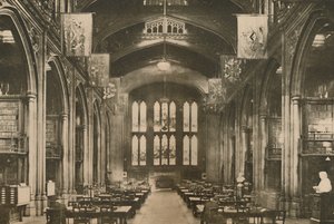 Bibliotheek van de Guildhall waar elke Londenaar naartoe zou moeten gaan, ca. 1935 door Joel