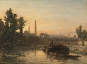 Rivierzicht in Frankrijk door Johan-Barthold Jongkind