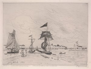 Houten Pier in de Haven van Honfleur