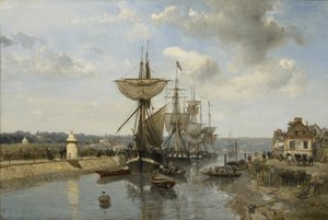 Fregatten, haven van Harfleur, c.1852-53