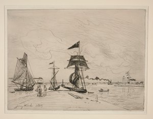 Houten Steiger in de Haven van Honfleur