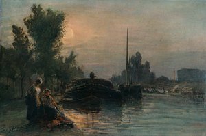 Maanlicht, ca. 1870 door Johan Barthold Jongkind