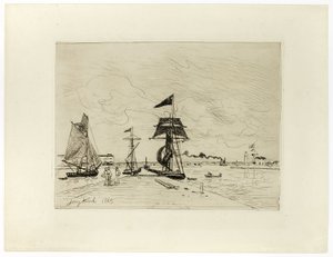 Pier in de Haven van Honfleur
