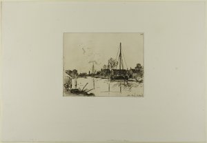 Het kanaal, uit Boek met zes etsen, gezichten op Holland