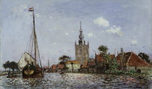 De Kerk van Overschie door Johan Barthold Jongkind