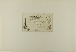Titelpagina, uit Boek met zes etsen, gezichten op Holland door Johan Barthold Jongkind