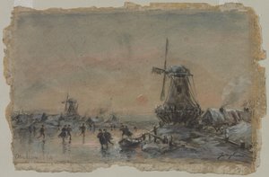 Uitzicht op Arnhem, 1864 door Johan Barthold Jongkind
