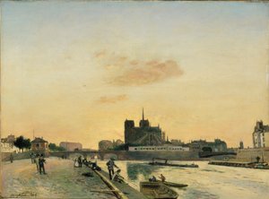 Uitzicht op de Notre-Dame, Parijs, 1864