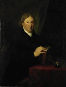 Portret van Gerrit van der Pot, Heer van Groeneveld, Kunstverzamelaar in Rotterdam door Johan Bernard Scheffer