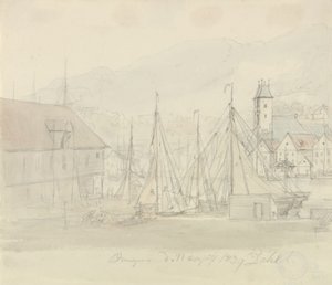 Haven van Bergen door Johan Christian Dahl