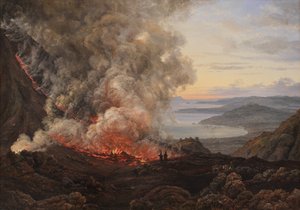 Uitbarsting van de vulkaan Vesuvius