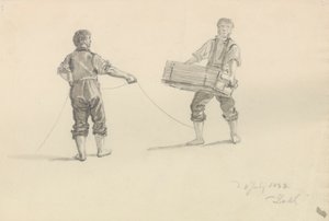 Twee mannen door Johan Christian Dahl