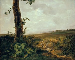 Zicht in de buurt van Prestø door Johan Christian Dahl