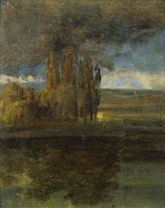 Uitzicht over de Elbe en het bastion "Der Bär door Johan Christian Dahl