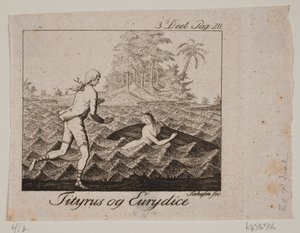 Vignet. Tityrus en Eurydice