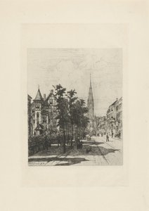 Gezicht op de Vondelstraat van Amsterdam