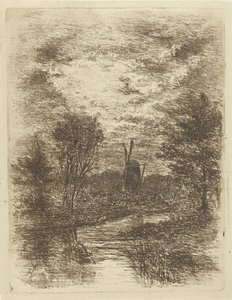 Landschap met molen