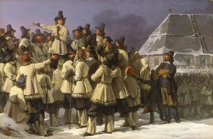 Koning Gustav Vasa van Zweden Spreekt Mannen uit Dalarna toe in Mora