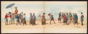 Maskerade van de Delftse studenten, 1857 (plaat 6) door Johan Hendrik Hoffmeister