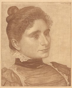 Portret van Meta Cohen Gosschalk door Johan Henri Gustaaf Cohen Gosschalk
