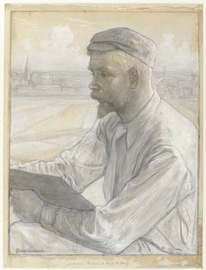 Portret van de Kunstschilder Ferdinand Hart Nibbrig
