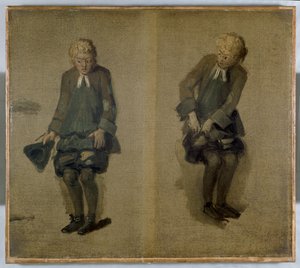 Twee schetsen van David Garrick in karakter, 18e eeuw door Johan Joseph Zoffany