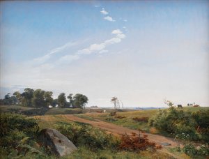 Landschap in Zeeland. Open land in Noord-Zeeland