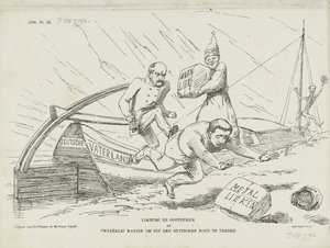 Spotprent over Bismarck en de Duitse Bond, 1866