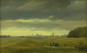 Een uitzicht op Frederiksborg vanaf Hestehaven
