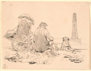 De marskramer en zijn hond door Johan Thomas Lundbye