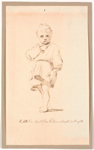 Een kleine staande jongen door Johan Thomas Lundbye