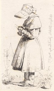 Kleine Regine in Vallekilde door Johan Thomas Lundbye