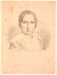 Portret van een jong meisje door Johan Thomas Lundbye