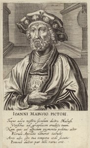 Portret van Jan Mabuse door Johan Wierix