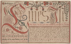Schrijfoefening Vorschrift voor Esther Hadmän door Johann Adam Eyer