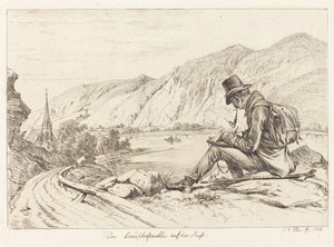 Der Landschaftmaler auf der Reise