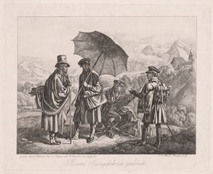 De Kunstenaars op Hun Reis, 1819 door Johann Adam Klein
