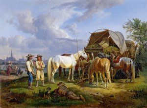 Hongaarse voerlieden door Johann Adam Klein