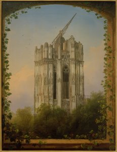 Onvoltooide zuidtoren door Johann Adolf Lasinsky