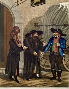 Poolse joden en koetsier, uit een serie Weense Types ...