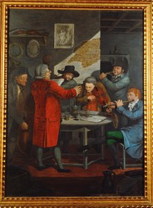 Herhaling van een groep muzikanten in dienst van een aristocraat ... (gouache)