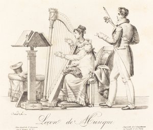 Muziekles door Johann Anton André