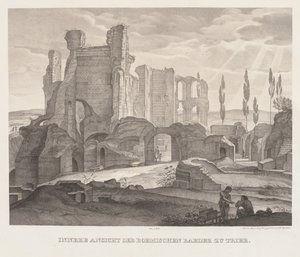 Interieur van de Romeinse baden in Trier, 1826