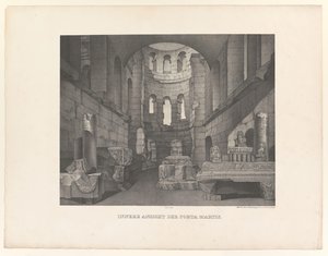 Porta Martis, van binnenuit gezien door Johann Anton Ramboux